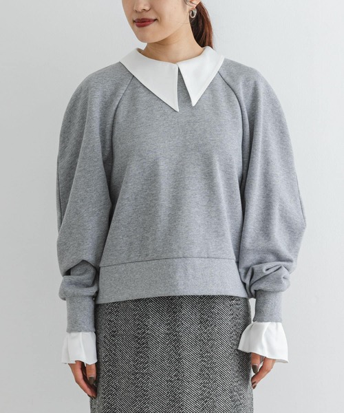 F by ROSSO（エフバイロッソ）の「F by ROSSO　マルチウェイ裏毛スウェットプルオーバー（Tシャツ/カットソー・レディース・グレー/ライトグレー・FREE）」の19枚目の写真