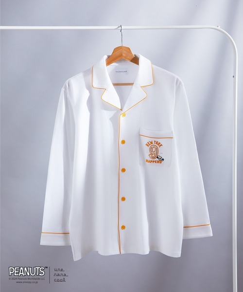 PEANUTS × une nana cool【綿100％】ハイゲージ天竺メンズパジャマ（ルームウェア/パジャマ）｜une nana cool（ウンナナクール）