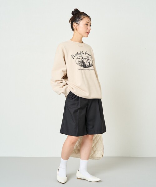 FREAK'S STORE(フリークスストア)の「限定展開 2タック ショート スラックス パンツ(スラックス・レディース・グレー/オフホワイト/ネイビー/ブラック・MEDIUM/SMALL)」の3枚目の写真