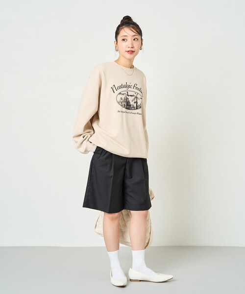 FREAK'S STORE(フリークスストア)の「限定展開 2タック ショート スラックス パンツ(スラックス・レディース・グレー/オフホワイト/ネイビー/ブラック・MEDIUM/SMALL)」の9枚目の写真