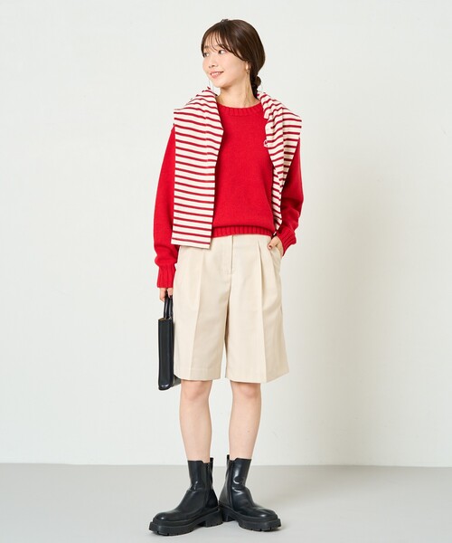 FREAK'S STORE(フリークスストア)の「限定展開 2タック ショート スラックス パンツ(スラックス・レディース・グレー/オフホワイト/ネイビー/ブラック・MEDIUM/SMALL)」の19枚目の写真