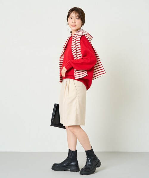 FREAK'S STORE(フリークスストア)の「限定展開 2タック ショート スラックス パンツ(スラックス・レディース・グレー/オフホワイト/ネイビー/ブラック・MEDIUM/SMALL)」の20枚目の写真