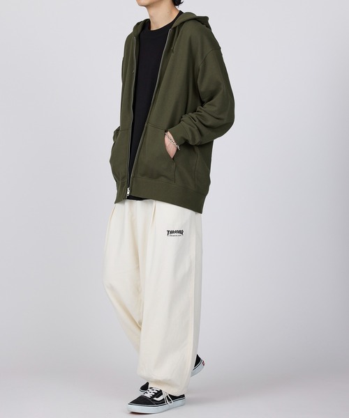 THRASHER(スラッシャー)の「【THRASHER】デニム・カツラギ ワイドバルーンパンツ(デニムパンツ・メンズ・ベージュ/グレー/オフホワイト/ブラック/ブラック系1・L/M/LL)」の11枚目の写真