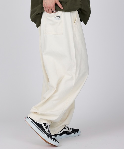 THRASHER(スラッシャー)の「【THRASHER】デニム・カツラギ ワイドバルーンパンツ(デニムパンツ・メンズ・ベージュ/グレー/オフホワイト/ブラック/ブラック系1・L/M/LL)」の8枚目の写真