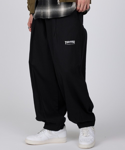 THRASHER(スラッシャー)の「【THRASHER】デニム・カツラギ ワイドバルーンパンツ(デニムパンツ・メンズ・ベージュ/グレー/オフホワイト/ブラック/ブラック系1・L/M/LL)」の21枚目の写真