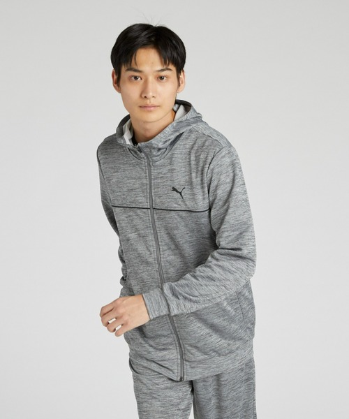 PUMA（プーマ）の「PUMA プーマ メンズ トレーニング ジャケット（パーカー・メンズ・カーキブラウン/ブラック/ヘザーグレー・MEDIUM/SMALL/X-LARGE/LARGE/XX-LARGE）」の3枚目の写真