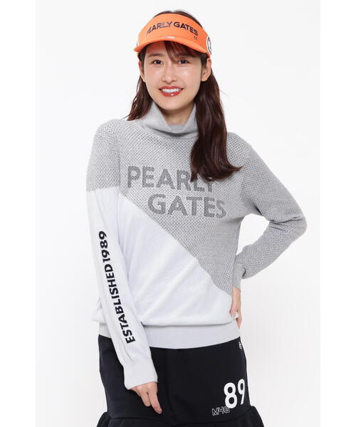 PEARLY GATES(パーリーゲイツ)の「【PEARLY GATES】カシミヤタッチコットンタートルネックニットプルオーバー <コラーゲン加工>(ニット/セーター・レディース・グレー/ホワイト/ネイビー/オレンジ・MEDIUM/LARGE/SMALL)」の5枚目の写真