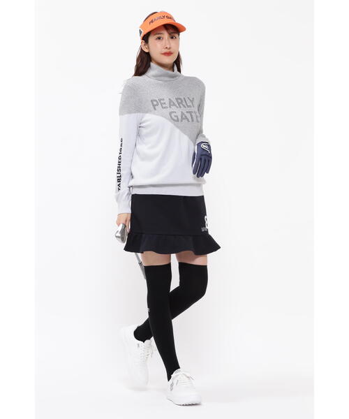 PEARLY GATES(パーリーゲイツ)の「【PEARLY GATES】カシミヤタッチコットンタートルネックニットプルオーバー <コラーゲン加工>(ニット/セーター・レディース・グレー/ホワイト/ネイビー/オレンジ・MEDIUM/LARGE/SMALL)」の7枚目の写真