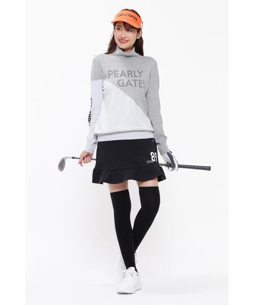 PEARLY GATES(パーリーゲイツ)の「【PEARLY GATES】カシミヤタッチコットンタートルネックニットプルオーバー <コラーゲン加工>(ニット/セーター・レディース・グレー/ホワイト/ネイビー/オレンジ・MEDIUM/LARGE/SMALL)」の8枚目の写真