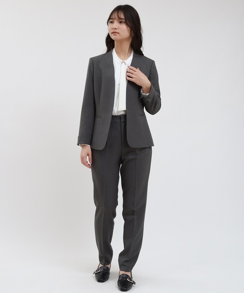 【セール】ウール調合繊 テーパードパンツ（スーツパンツ）｜TRUDEA（トルディア） 5,914円