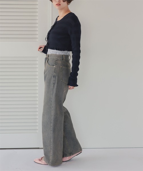 titivate(ティティベイト)の「ストライプショートパンツ(その他パンツ・レディース・ネイビー/ベージュ/ブルー・S/L/M)」の8枚目の写真