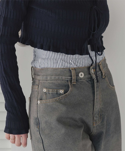 titivate(ティティベイト)の「ストライプショートパンツ(その他パンツ・レディース・ネイビー/ベージュ/ブルー・S/L/M)」の9枚目の写真