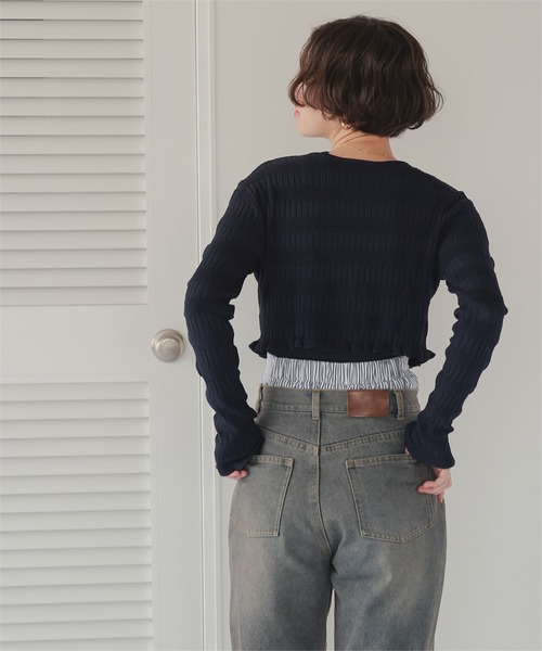 titivate(ティティベイト)の「ストライプショートパンツ(その他パンツ・レディース・ネイビー/ベージュ/ブルー・S/L/M)」の11枚目の写真
