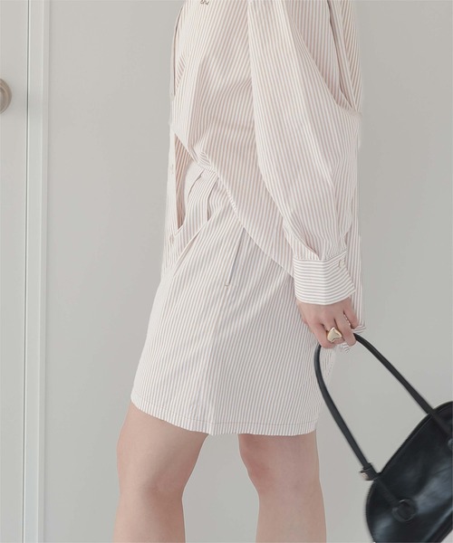 titivate(ティティベイト)の「ストライプショートパンツ(その他パンツ・レディース・ネイビー/ベージュ/ブルー・S/L/M)」の6枚目の写真