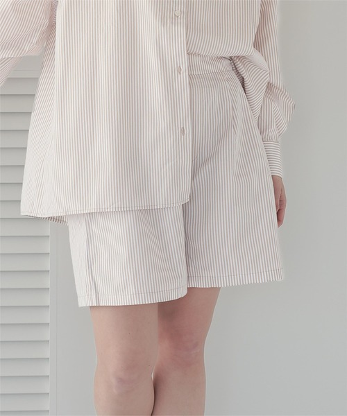 titivate(ティティベイト)の「ストライプショートパンツ(その他パンツ・レディース・ネイビー/ベージュ/ブルー・S/L/M)」の7枚目の写真