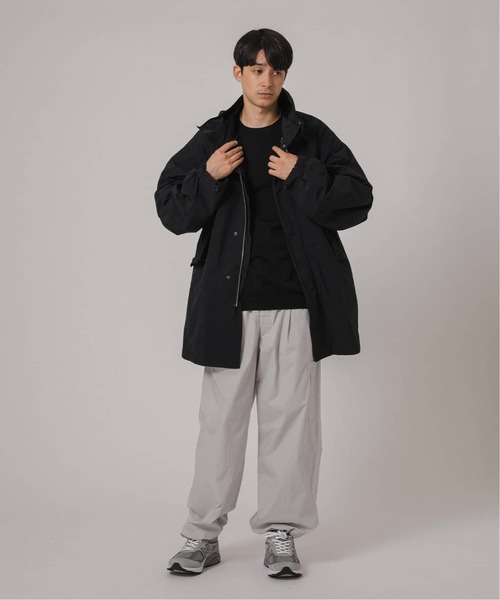 ATON モッズコート BLACK 新品・試着のみ ATON(エイトン) 別注 AIR WHEATHER SHORT MODS COAT（モッズコート