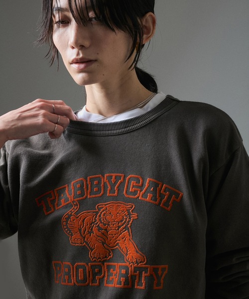 MIXTA（ミクスタ）の「【MIXTA(ミクスタ)】TABBY CREW NECK SWEAT/タビークルーネックスウェット（スウェット・レディース・ホワイト系その他5/ブラック系その他3・S）」の18枚目の写真