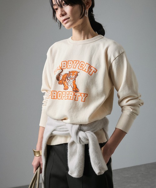 MIXTA（ミクスタ）の「【MIXTA(ミクスタ)】TABBY CREW NECK SWEAT/タビークルーネックスウェット（スウェット・レディース・ホワイト系その他5/ブラック系その他3・S）」の20枚目の写真