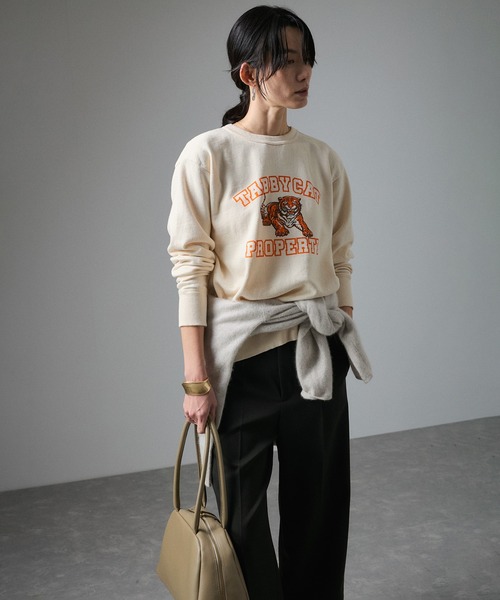 MIXTA（ミクスタ）の「【MIXTA(ミクスタ)】TABBY CREW NECK SWEAT/タビークルーネックスウェット（スウェット・レディース・ホワイト系その他5/ブラック系その他3・S）」の21枚目の写真