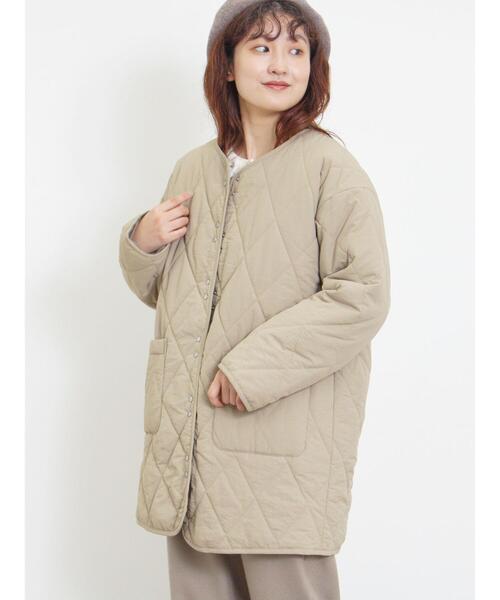 Samansa Mos2（サマンサ モスモス）の「キルトミドル丈コート（その他アウター・レディース・ブラック/ベージュ/カーキ/モカ・F）」の19枚目の写真