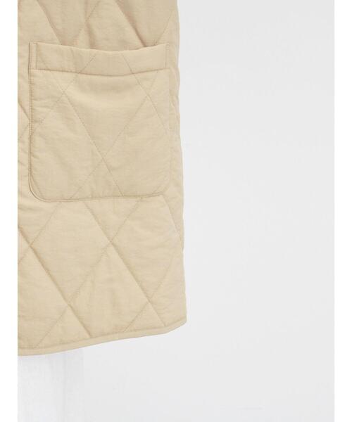 Samansa Mos2（サマンサ モスモス）の「キルトミドル丈コート（その他アウター・レディース・ブラック/ベージュ/カーキ/モカ・F）」の5枚目の写真