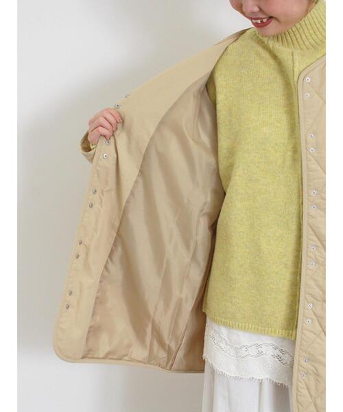 Samansa Mos2（サマンサ モスモス）の「キルトミドル丈コート（その他アウター・レディース・ブラック/ベージュ/カーキ/モカ・F）」の7枚目の写真