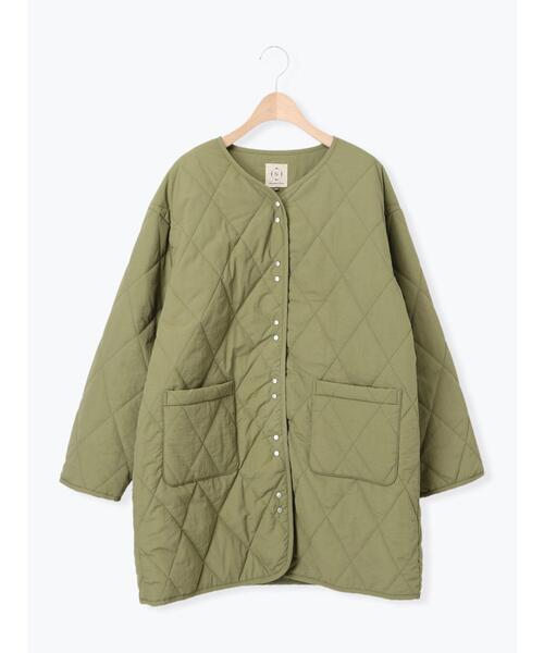 Samansa Mos2（サマンサ モスモス）の「キルトミドル丈コート（その他アウター・レディース・ブラック/ベージュ/カーキ/モカ・F）」の14枚目の写真