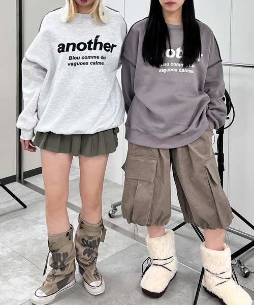 Figments(フィグメンツ)の「anotherスウェット(スウェット・レディース・杢グレー/チャコールグレー・FREE)」の15枚目の写真