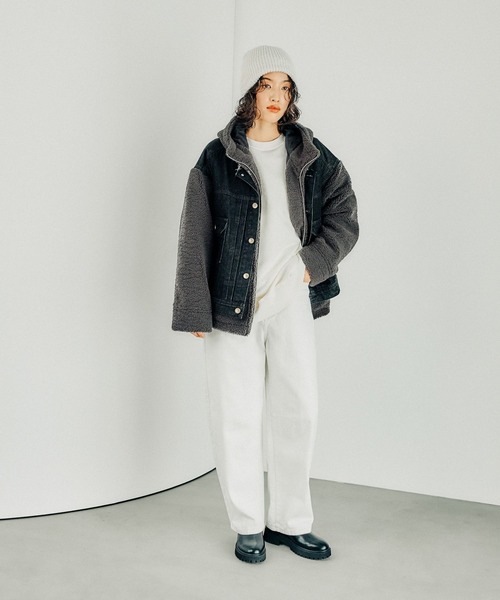 LEPSIM（レプシィム）の「ボアコンビデニムジャケット 147376（デニム