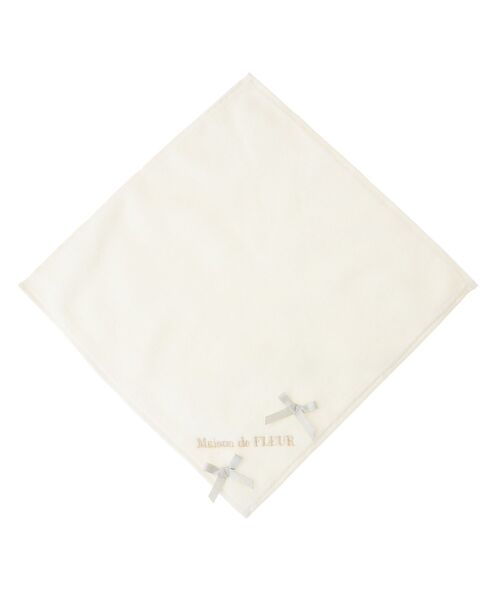 Maison de FLEUR（メゾンドフルール）の「ラメミニリボンタオルハンカチ（ハンカチ/ハンドタオル・レディース・ブルー系その他7/ホワイト・FREE）」の9枚目の写真