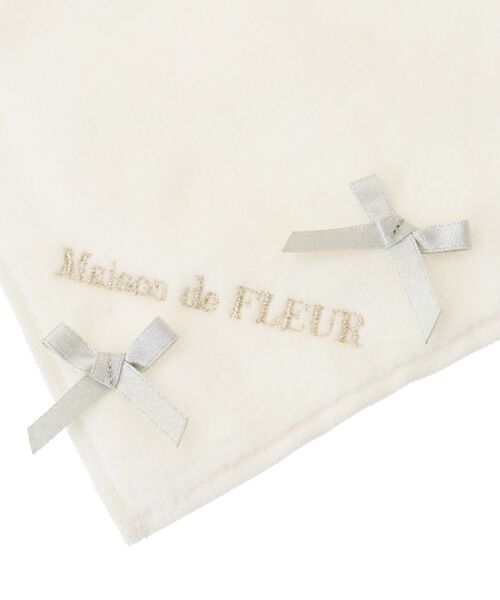 Maison de FLEUR（メゾンドフルール）の「ラメミニリボンタオルハンカチ（ハンカチ/ハンドタオル・レディース・ブルー系その他7/ホワイト・FREE）」の7枚目の写真