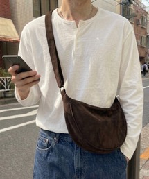 link lot（リンクロット）の「【26AW新色登場 ”ブラウン系その他” ”ダークブラウン”】【累計販売数1.1万点突破 お気に入り登録者2.5万人★】ハーフムーン ワンショルダーバッグ フェイクスエード素材 PU素材 ナイロン素材【男女兼用】（ショルダーバッグ）」