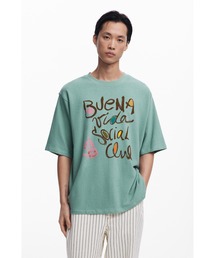 Desigual（デシグアル）の「スペイン語メッセージTシャツ ミントグリーン（Tシャツ/カットソー・メンズ）」