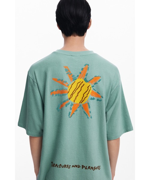 Desigual（デシグアル）の「スペイン語メッセージTシャツ ミントグリーン（Tシャツ/カットソー・メンズ・ブルー・XL/L/M/S）」の3枚目の写真