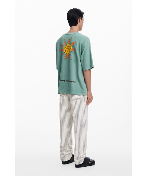 Desigual（デシグアル）の「スペイン語メッセージTシャツ ミントグリーン（Tシャツ/カットソー・メンズ・ブルー・XL/L/M/S）」の5枚目の写真