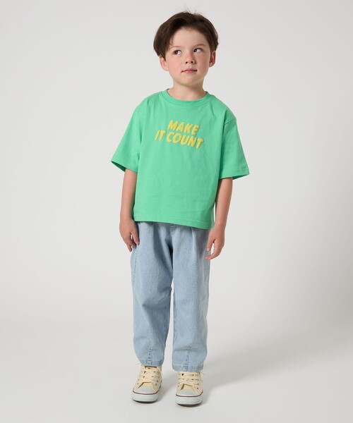 green label relaxing（グリーンレーベルリラクシング）の「ストレッチ デニム カーブパンツ / キッズ  100cm-160cm - ストレッチ -（デニムパンツ・キッズ・ライトブルー/ブラック/コバルトブルー・140cm/120cm/150cm/160cm/100cm/110cm/130cm）」の8枚目の写真