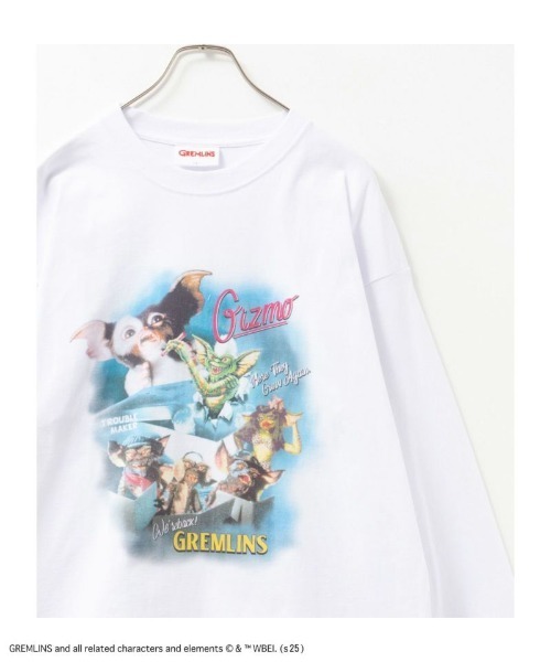 Mac-House（マックハウス）の「【GREMLINS/グレムリン】 長袖Tシャツ（Tシャツ/カットソー・メンズ・ホワイト系/グレー系/グレー系1/ホワイト系1・L/M）」の2枚目の写真