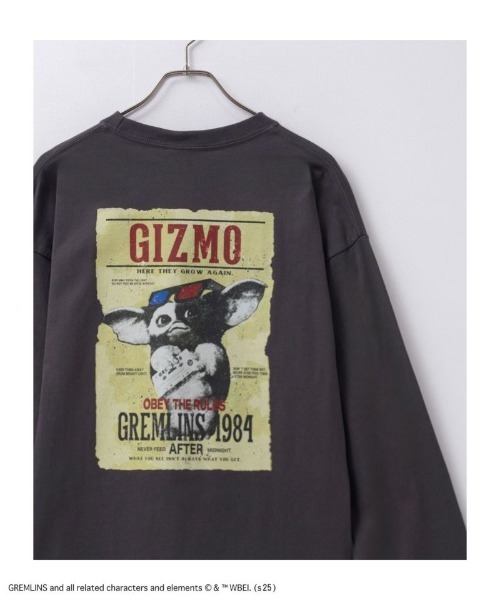 Mac-House（マックハウス）の「【GREMLINS/グレムリン】 長袖Tシャツ（Tシャツ/カットソー・メンズ・ホワイト系/グレー系/グレー系1/ホワイト系1・L/M）」の3枚目の写真