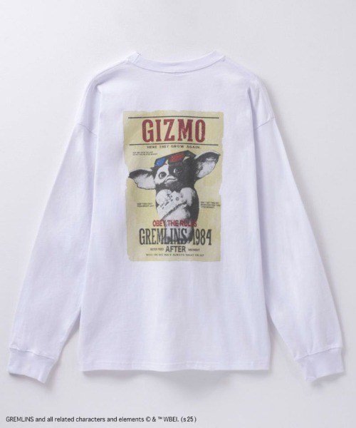 Mac-House（マックハウス）の「【GREMLINS/グレムリン】 長袖Tシャツ（Tシャツ/カットソー・メンズ・ホワイト系/グレー系/グレー系1/ホワイト系1・L/M）」の5枚目の写真