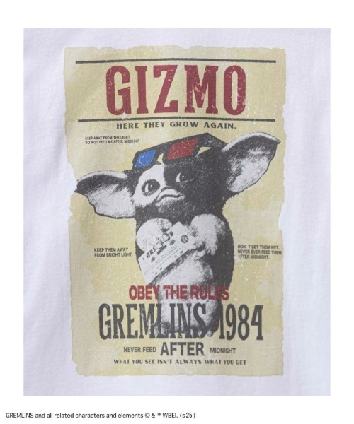 Mac-House（マックハウス）の「【GREMLINS/グレムリン】 長袖Tシャツ（Tシャツ/カットソー・メンズ・ホワイト系/グレー系/グレー系1/ホワイト系1・L/M）」の7枚目の写真
