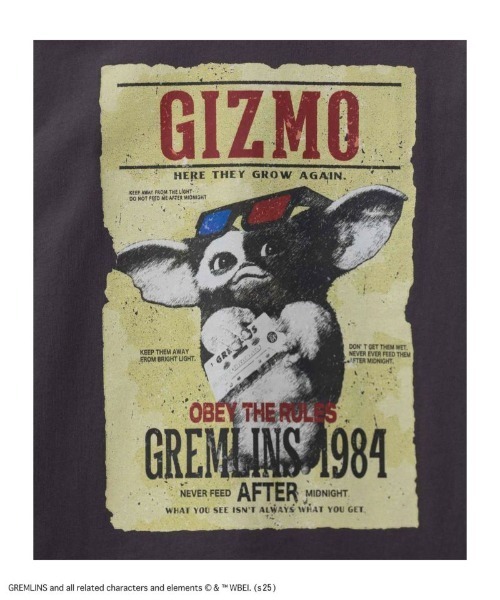 Mac-House（マックハウス）の「【GREMLINS/グレムリン】 長袖Tシャツ（Tシャツ/カットソー・メンズ・ホワイト系/グレー系/グレー系1/ホワイト系1・L/M）」の14枚目の写真