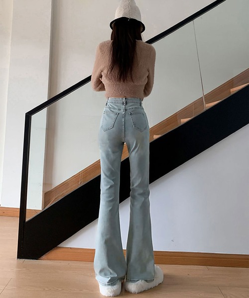 blackdia ocean(ブラックダイヤオーシャン)の「blackdia ocean フレアデニムパンツ(デニムパンツ・レディース・ブラック/ブルー/グレー/ライトブルー・MEDIUM/SMALL/X-SMALL/LARGE)」の13枚目の写真