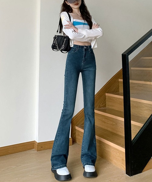 blackdia ocean(ブラックダイヤオーシャン)の「blackdia ocean フレアデニムパンツ(デニムパンツ・レディース・ブラック/ブルー/グレー/ライトブルー・MEDIUM/SMALL/X-SMALL/LARGE)」の17枚目の写真
