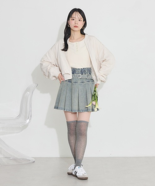 earth music&ecology（アースミュージックアンドエコロジー）の「リバーシブルMA-1（MA-1・レディース・ブラック/アイボリー/カーキ・FREE）」の10枚目の写真