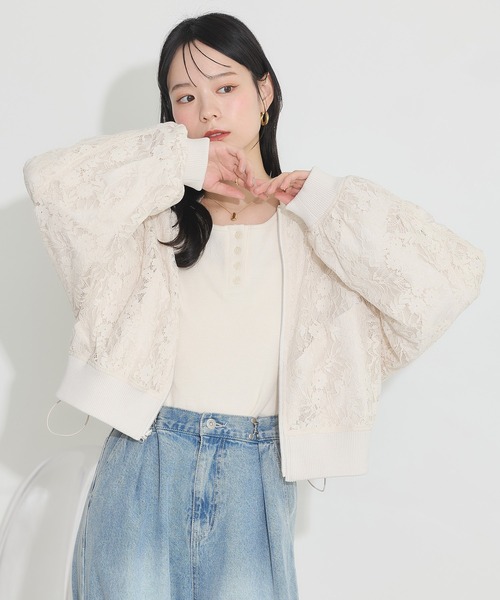 earth music&ecology（アースミュージックアンドエコロジー）の「リバーシブルMA-1（MA-1・レディース・ブラック/アイボリー/カーキ・FREE）」の9枚目の写真