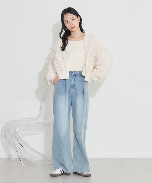 earth music&ecology（アースミュージックアンドエコロジー）の「リバーシブルMA-1（MA-1・レディース・ブラック/アイボリー/カーキ・FREE）」の14枚目の写真