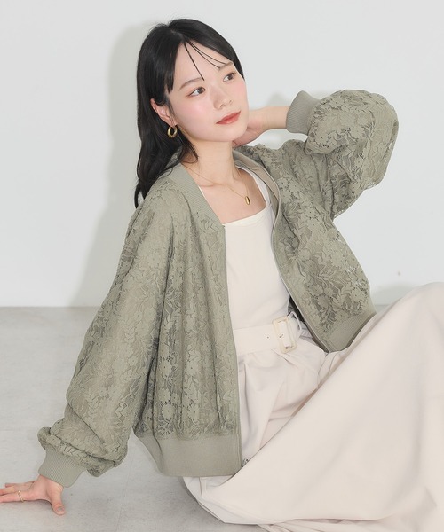 earth music&ecology（アースミュージックアンドエコロジー）の「リバーシブルMA-1（MA-1・レディース・ブラック/アイボリー/カーキ・FREE）」の16枚目の写真