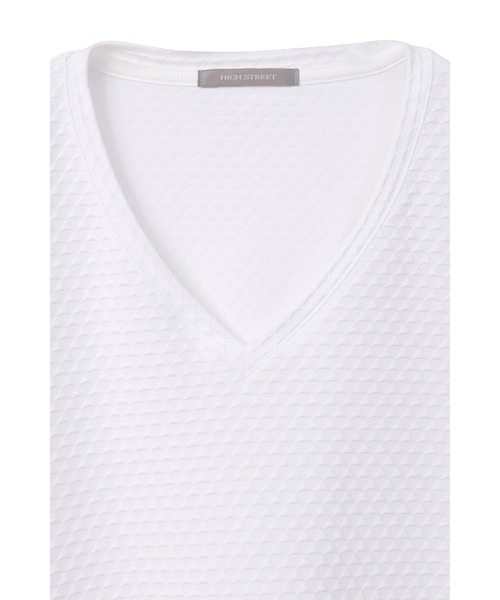 HIGH STREET（ハイストリート）の「HIGH STREET∴RIPAトライアングルモノグラム長袖Vネックカットソー（Tシャツ/カットソー・メンズ・ブラック/ホワイト・LL/L/M）」の6枚目の写真