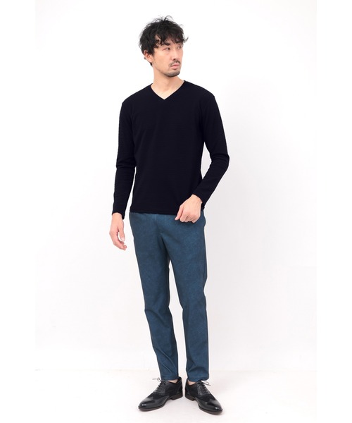 HIGH STREET（ハイストリート）の「HIGH STREET∴RIPAトライアングルモノグラム長袖Vネックカットソー（Tシャツ/カットソー・メンズ・ブラック/ホワイト・LL/L/M）」の15枚目の写真