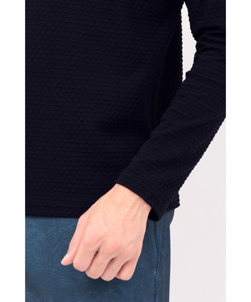 HIGH STREET（ハイストリート）の「HIGH STREET∴RIPAトライアングルモノグラム長袖Vネックカットソー（Tシャツ/カットソー・メンズ・ブラック/ホワイト・LL/L/M）」の12枚目の写真